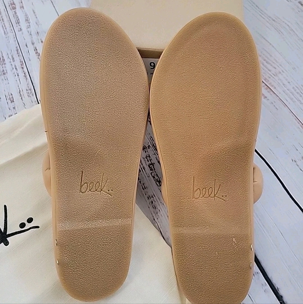 BEEK Leather Pintail Handmade Double Band Sandals Slide Size 9 NEW NIB - Picture 7 of 8